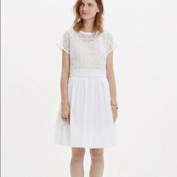 madewell white lace dress White Dresses